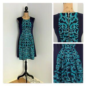 Roz & Ali Petite Scuba Knit Dress with Pockets Sz 10P